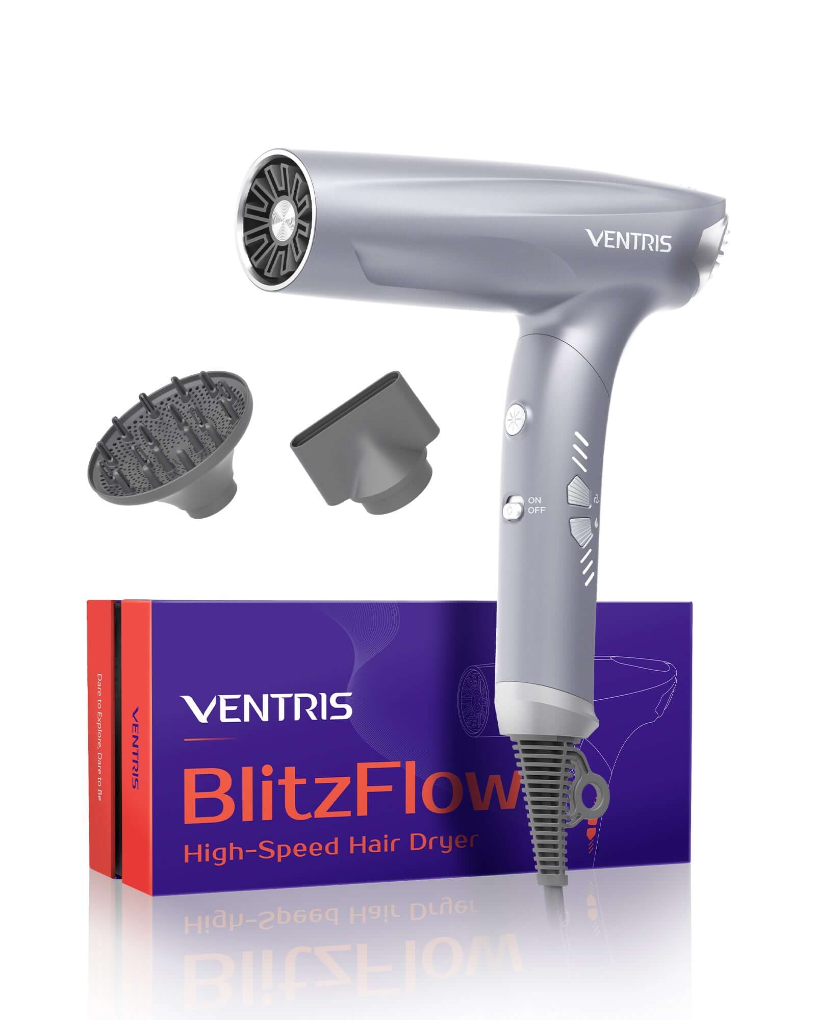 gray Ventris BlitzFlow high-speed hair dryer 2024